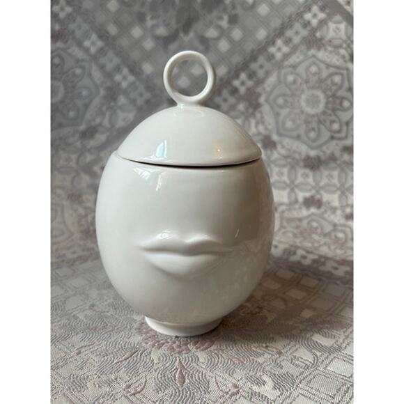 Jonathan Adler Muse White Lidded Sugar Bowl - Picture 1 of 6
